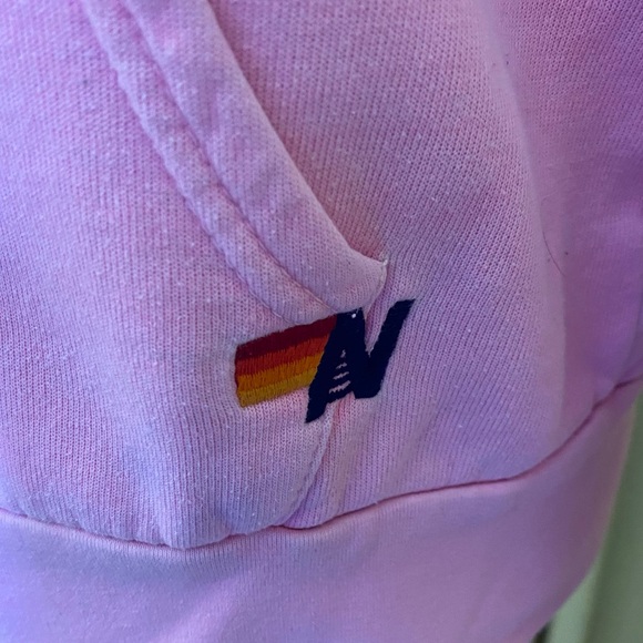 AVIATOR NATION 5-Stripe Hoodie in Neon Pink size S - Picture 4 of 12